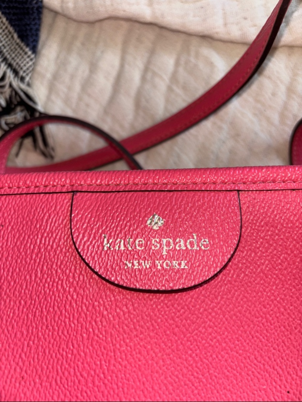 Pink Kate Spade Leather Tote Bag Purse - Picture 4 of 4